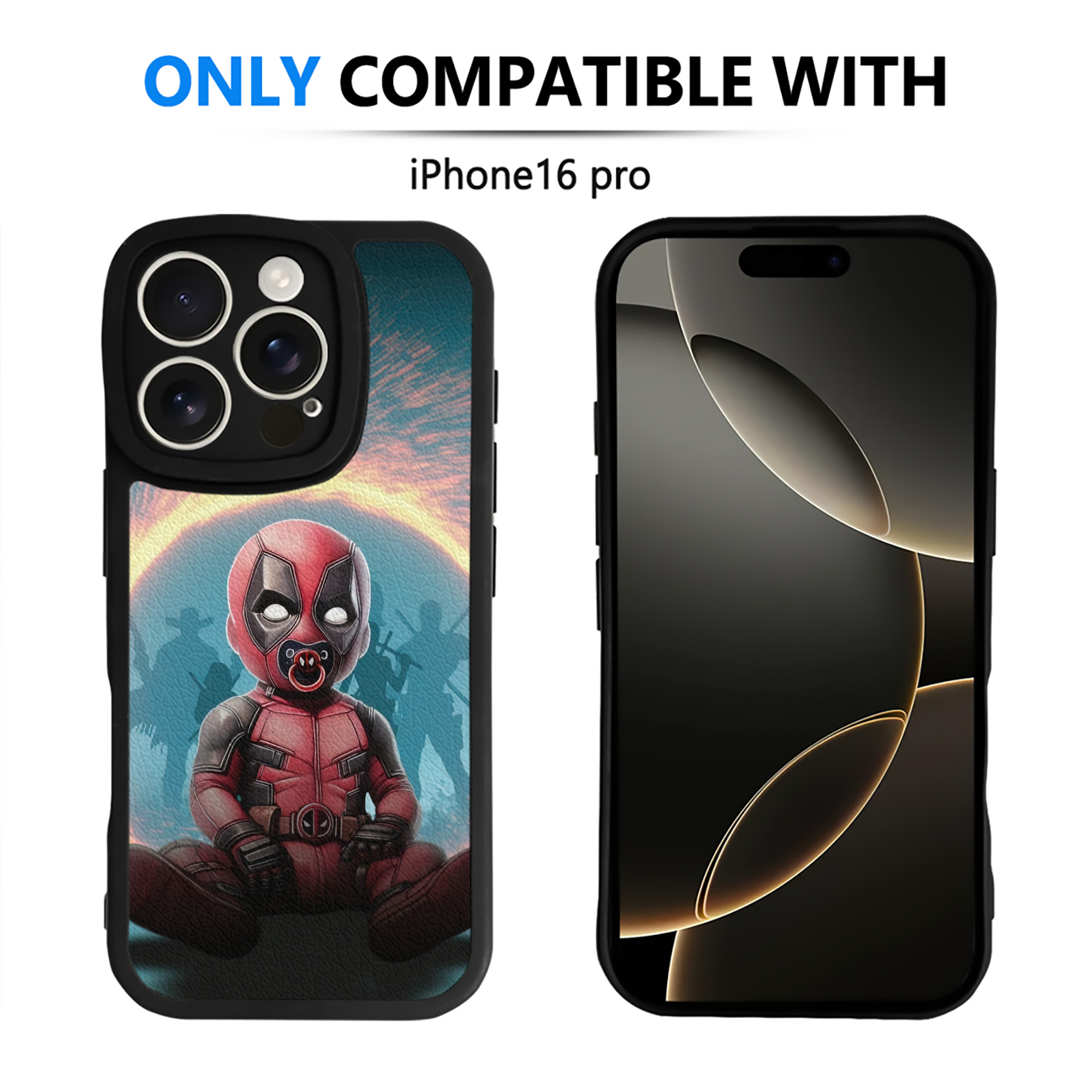 （画像用） Deadpool デッドプール 【iPhone 16シリーズ対応】シリコンスマホケース（レザー調） 材質：シリコン